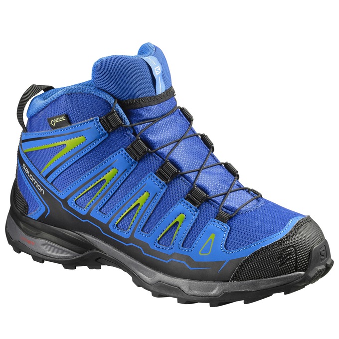 Salomon Singapore Kids Hiking Shoes - X-ULTRA MID GTX® J Blue/Black | 05738-SGAM